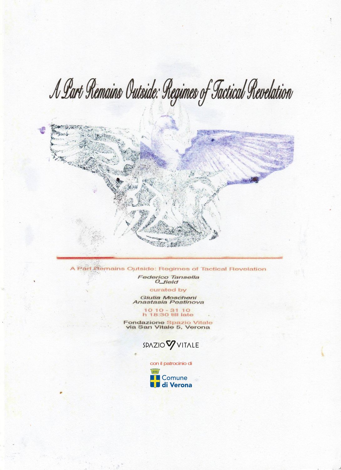 A Part Remains Outside: Regimes of Tactical Revelation