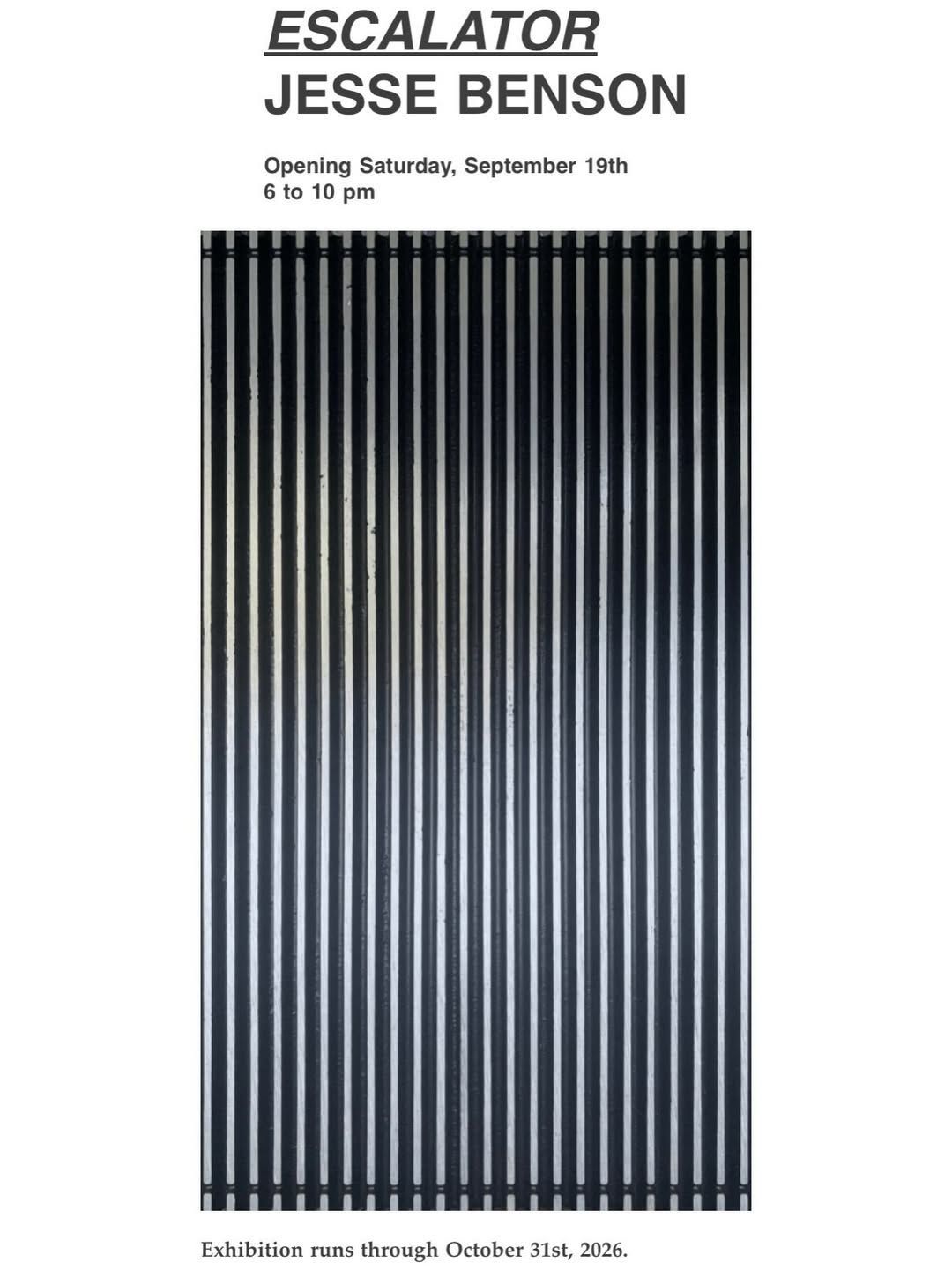 Jesse Benson: Escalator