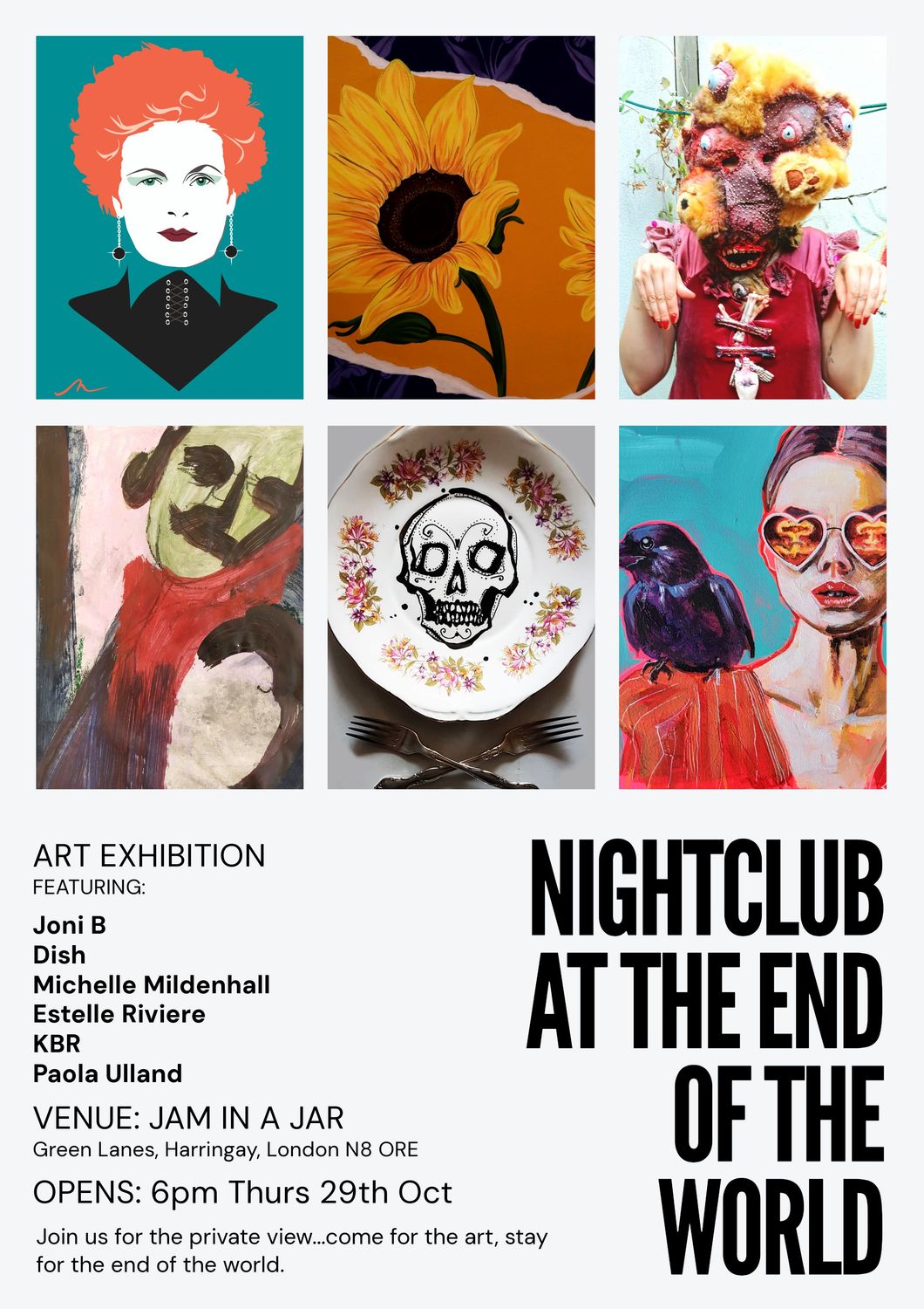 Nightclub at the End of the World - Group art show opening night