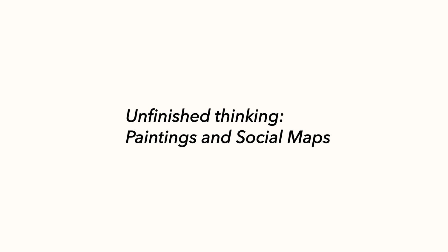 Oscar Murillo – Unfinished thinking: Paintings and Social Maps