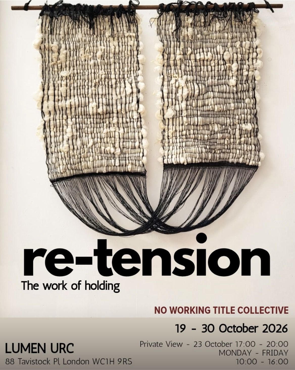 re-tension, The work of holding