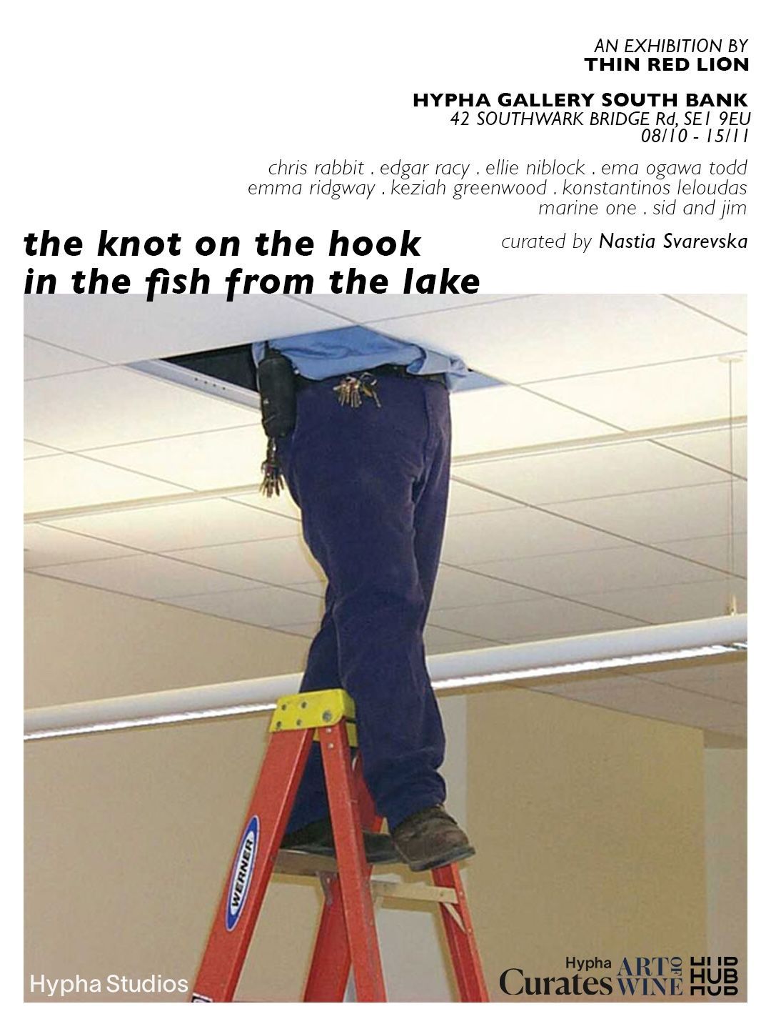 the knot on the hook in the fish in the lake