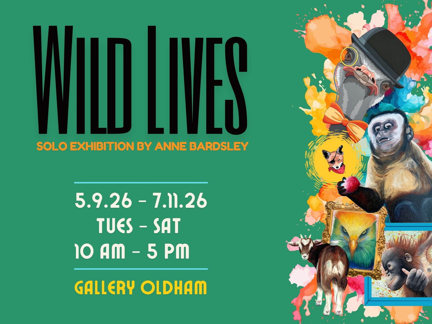 Wild Lives – Solo Exhibition by Anne Bardsley