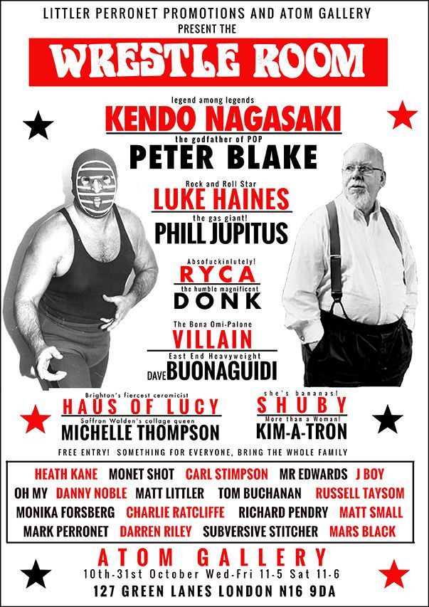 WRESTLE ROOM: Sir Peter Blake and a signed Kendo Nagasaki print, October